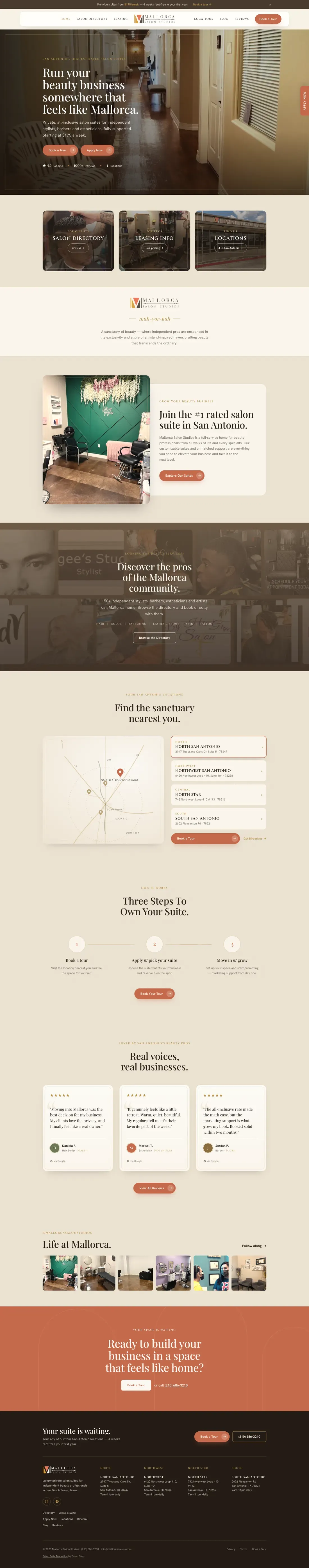 The new Mallorca homepage, full length