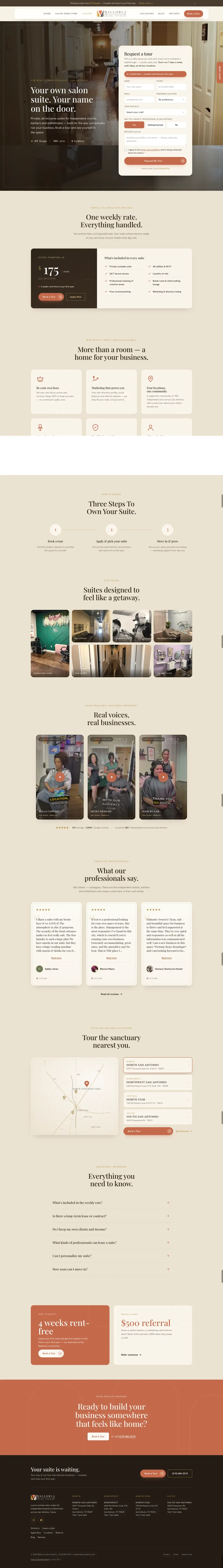 The new leasing page, full length