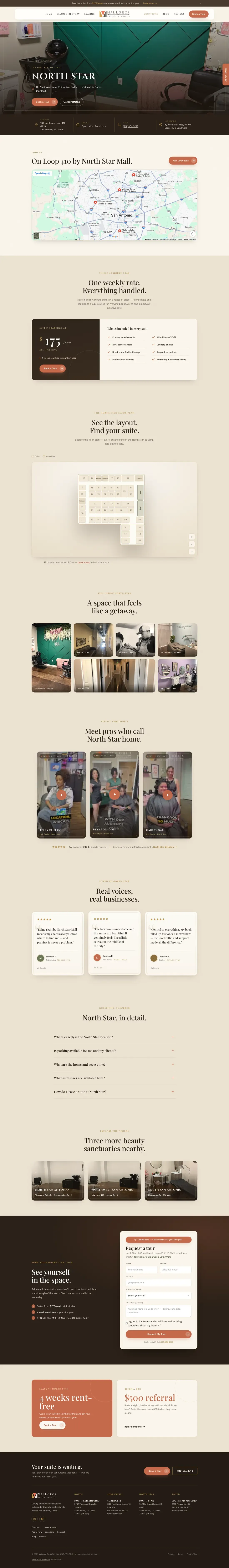 The new North Star location page, full length