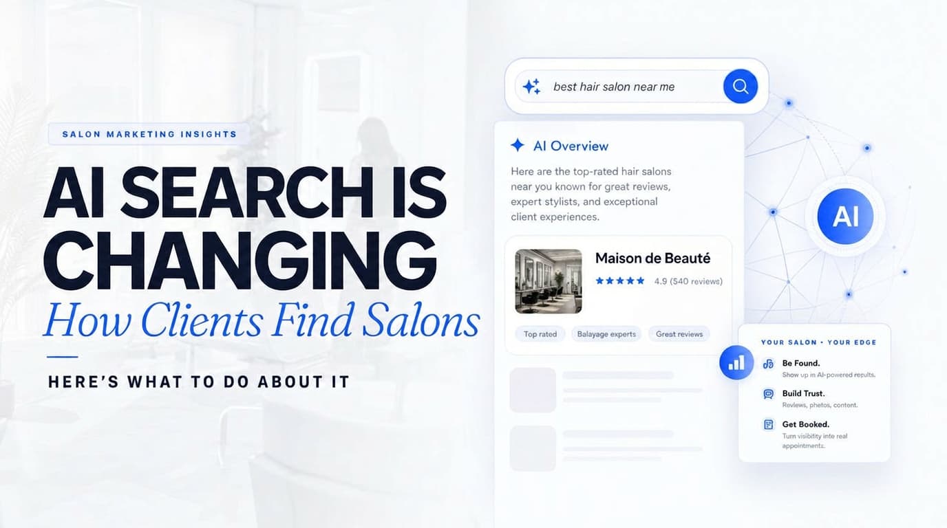 AI Search Is Changing How Clients Find Salons — AI Overview results for a hair salon search