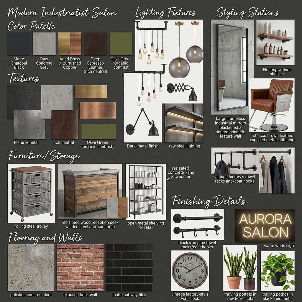 Salon brand mood board