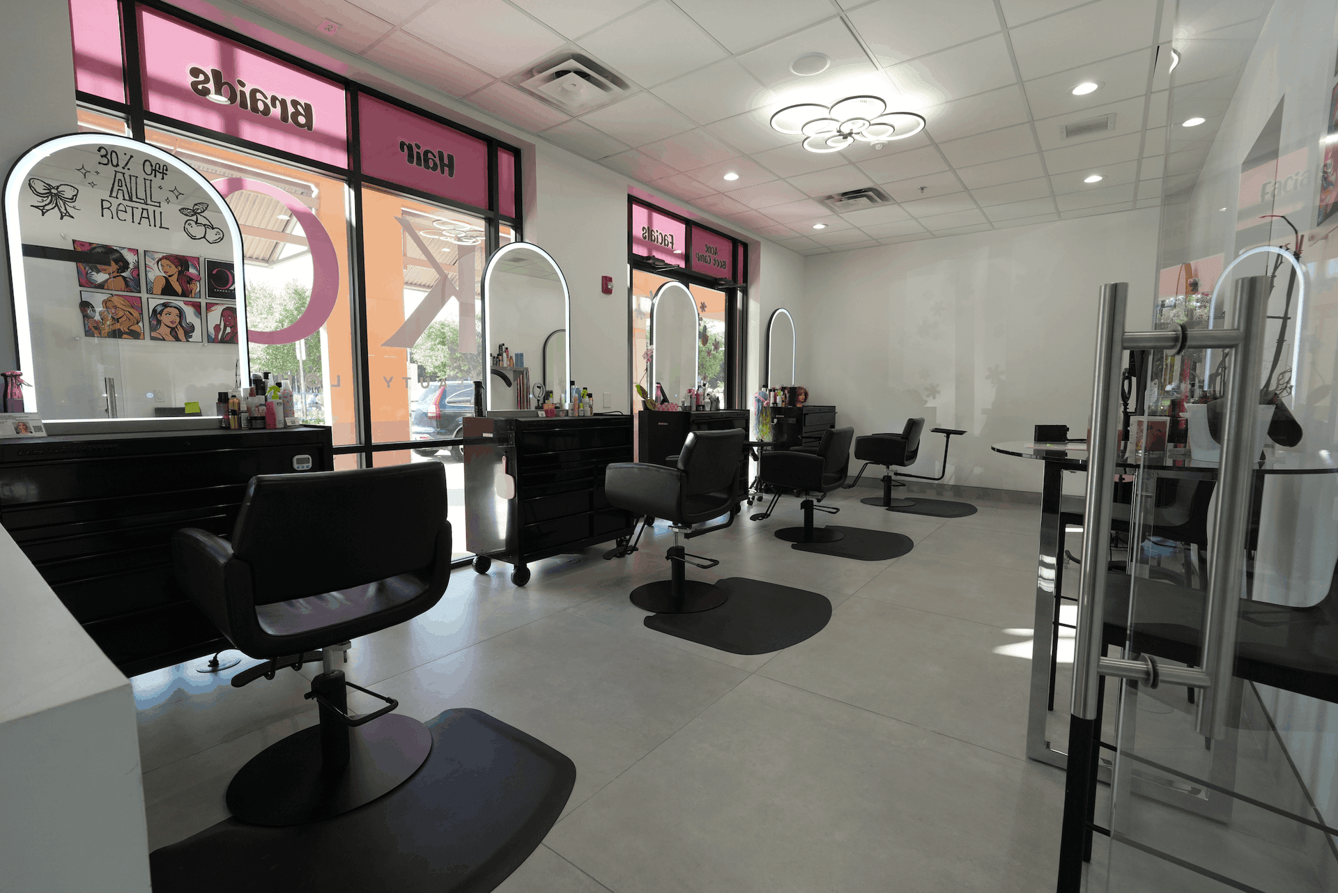 The KC Beauty Lounge salon floor in East Orlando