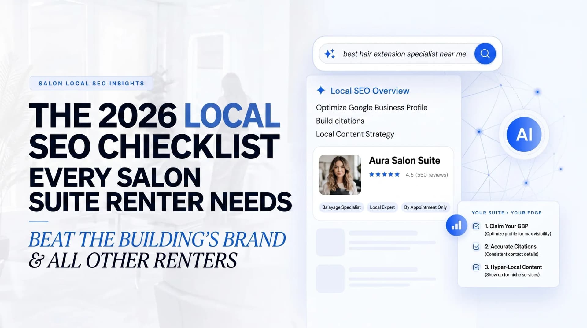 The 2026 Local SEO Checklist Every Salon Suite Renter Needs