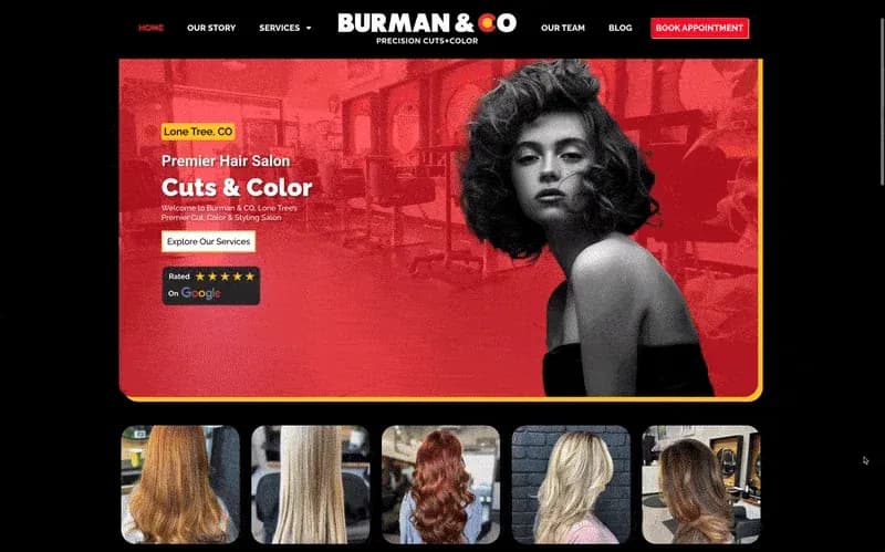 The rebuilt Burman & Co homepage