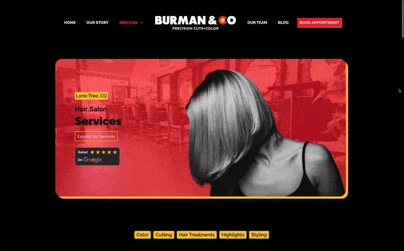 The rebuilt services page
