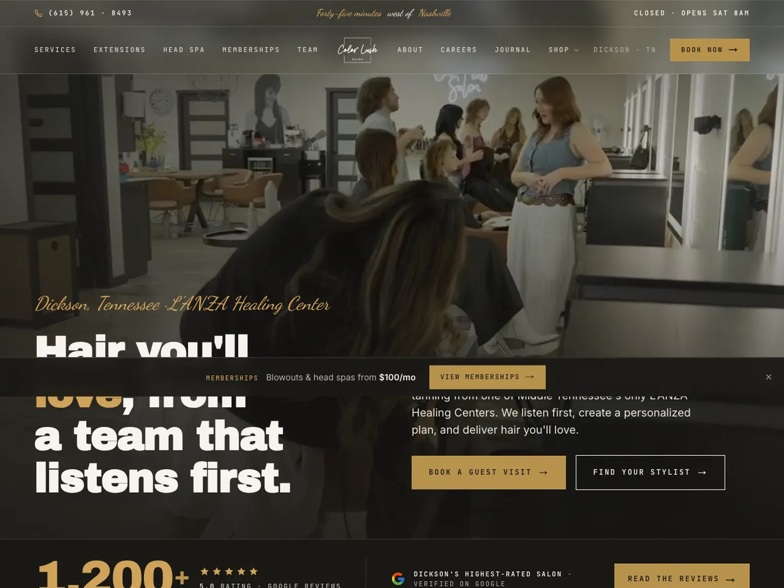 The new Color Lush homepage