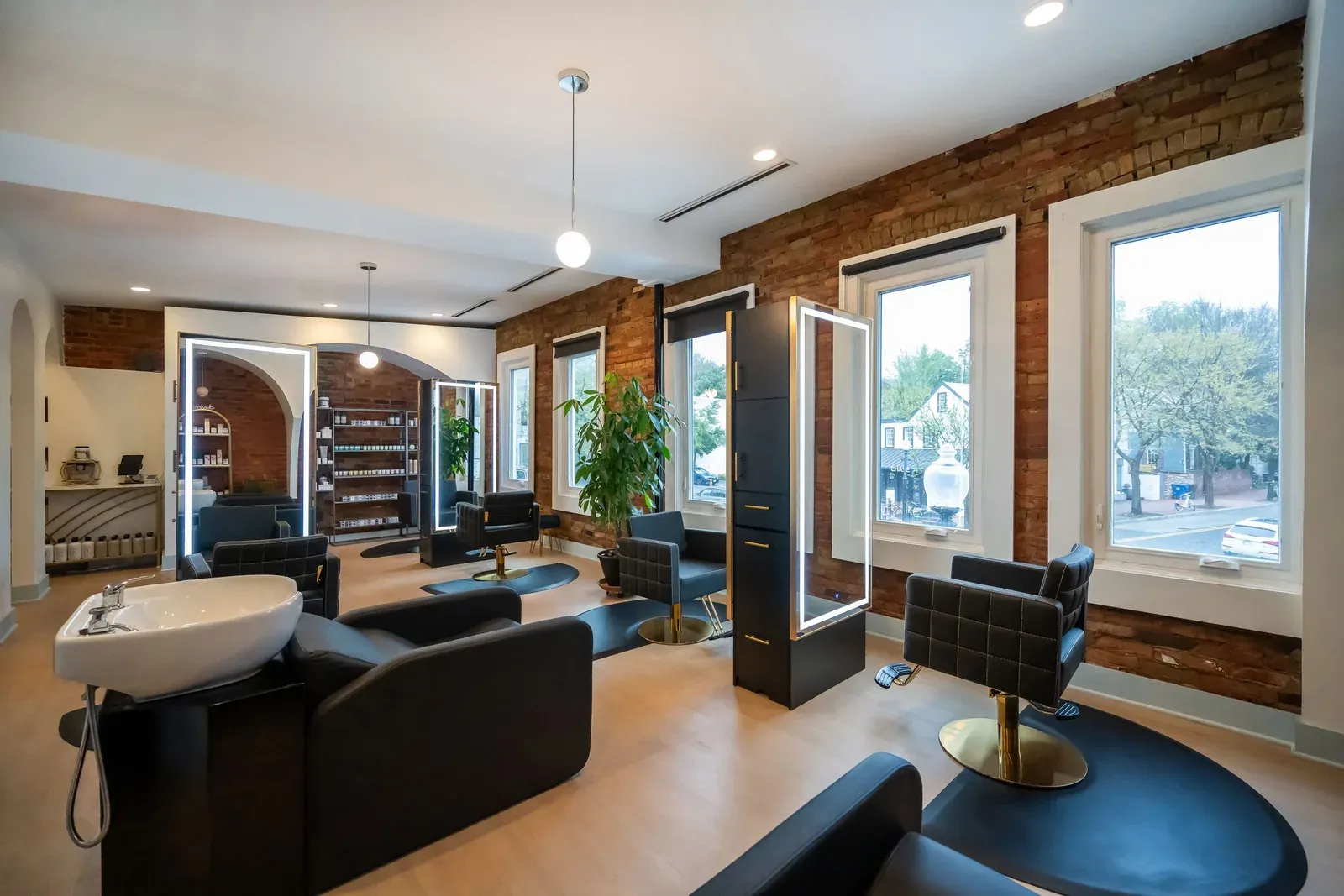 The window side of the Mane Street salon floor
