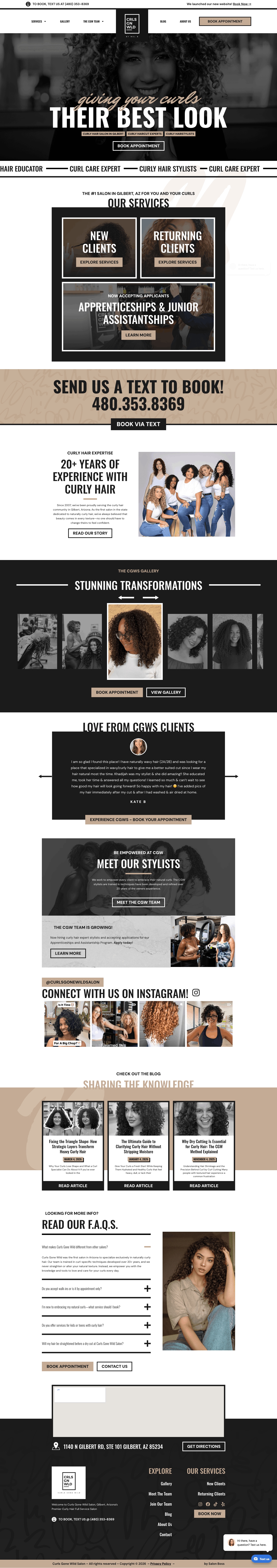 Custom Salon Boss website