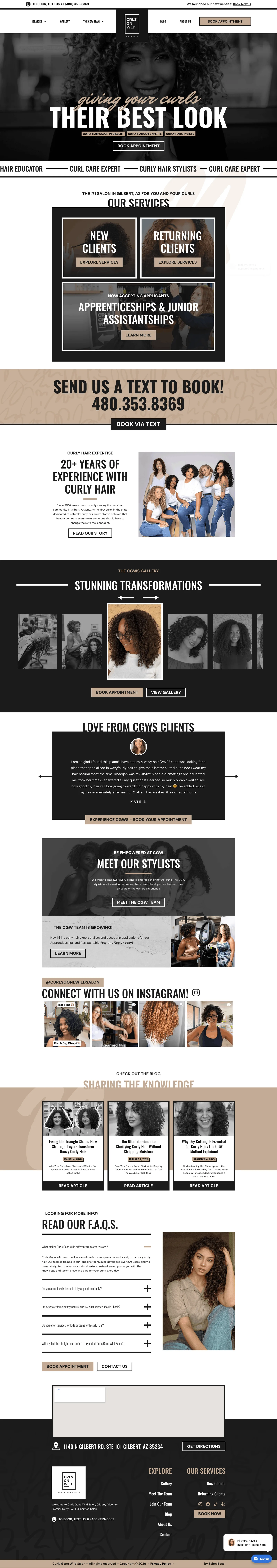 Custom Salon Boss website